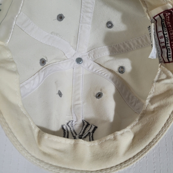 Men's American Needle New York Yankees 90's White w/Gray Velcro Back Adjustable - Picture 7 of 11